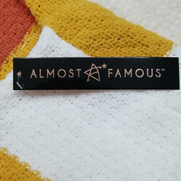 Almost Famous Sweater Earth tone Stripes - Picture 9 of 9